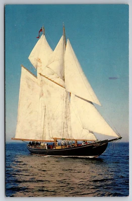 C1960 Velero Goleta Bluenose II Nueva Escocia CAN Postal Foto 1 de 2