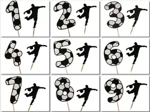 Para hombre FÚTBOL diseño con estampado brillante pastel de cumpleaños superior 5,5" de alto elige el número - Imagen 1 de 22