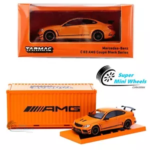 Asphalt Works 1:64 Mercedes-Benz C63 AMG schwarz Serie orange - T64G-009-OR - Bild 1 von 5