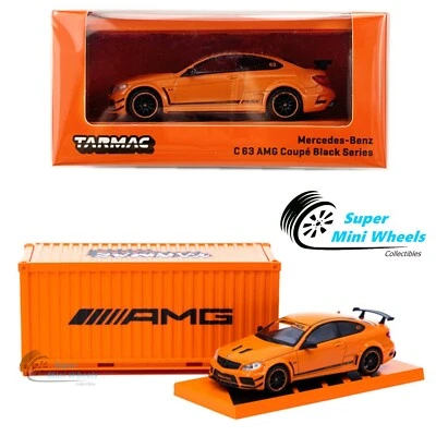 Mercedes-Benz C63 AMG serie negra naranja Tarmac Works 1:64 - T64G-009-OR Foto 1 de 4