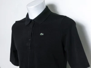 Lacoste Damen Poloshirt Größe 44 Large schwarz Baumwolle - Bild 1 von 16