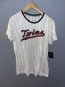 Minnesota Twins NWT pinstripe & embroidered shirt, Nike Cooperstown Collection - Picture 1 of 8