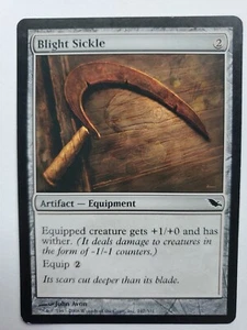 MTG Magic The Gathering Card Blight Sickle Artifact Equipment Shadowmoor - Picture 1 of 2