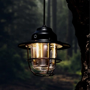 Vintage Retro Outdoor Camping Light LED Lamp Table Night Lantern Tent Emergency - Picture 1 of 20