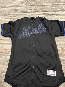 Mets Noah Syndergaard Majestic Authentic Jersey Size 52 Black Flex Base Rare - Picture 1 of 5