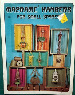 1975 Macrame Hangers for Small Spaces Plant Hangers Wall Hangings Easy !  PB - Image 1 of 4