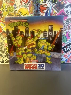 Vintage 1989 Teenage Mutant Hero Turtles Wooden Puzzle Jigsaw TMNT NEW - Image 1 of 4