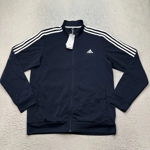 Adidas Essentials Track Top Men's Size Large Warm-Up 3-Stripes Legend Ink - Picture 1 of 11