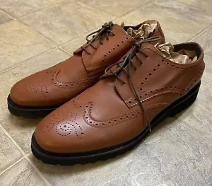 Bruno Magli Mens Brown Wing Oxford Leather Shoes - Size 12 - Italian made - Picture 1 of 4