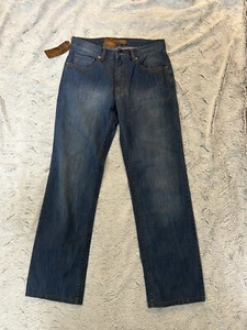 Pantalones de mezclilla azules rectos Pronto Uomo para hombre 30x30 100 % algodón nuevos - Imagen 1 de 9