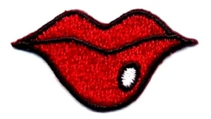 Bestickte Bügelapplikation Lippen, 1+1/4 x 7/8 Zoll - Bild 1 von 1