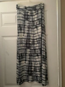 Maxi gonna Popana grigia tinta unita 95% rayon 5% spandex taglia S - Foto 1 di 6