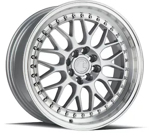 17x8 Aodhan AH02 4x100/114.3 +35 Flow Forged Silver Wheels (Set of 4) - Picture 1 of 3