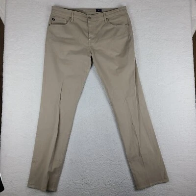 Calça Masculina AG Adriano Goldschmied 38x34 Bege Claro The Graduate Tailored Leg - Imagem 1 de 4