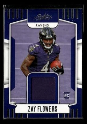 2023 Panini Absolute #ARM-9 Zay Flowers Absolute Rookie Materials - Image 1 of 2