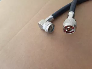 US MADE RG-214/U MIL-C-17 N Male to N Male Right Angle Coax Cable CB, HAM, lot - Picture 1 of 3