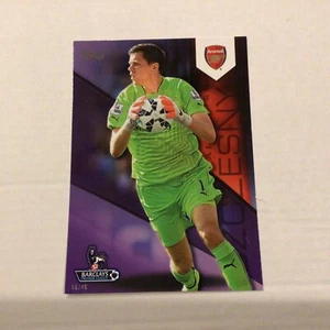 Wojciech Szczesny #1 Arsenal 8/49 5x7 purple 2014/2015 Topps Premier - Picture 1 of 2