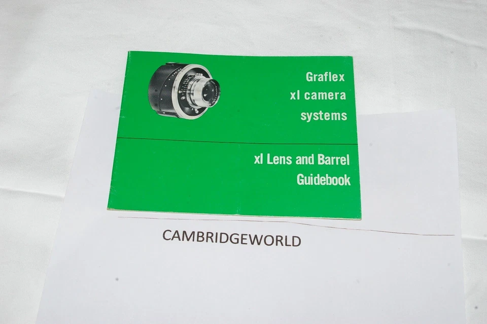 GRAFLEX XL LENS  AND barrel GUIDE BOOK MANUAL GUIDE BOOK ORIGINAL GENUINE - Image 1 of 1