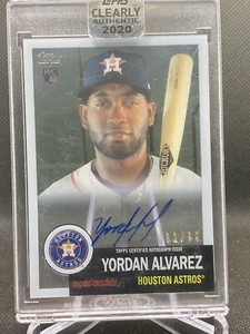 2020 Topps Clearly Authentic Portrait YORDAN ALVAREZ Auto RC #'d/99! Astros