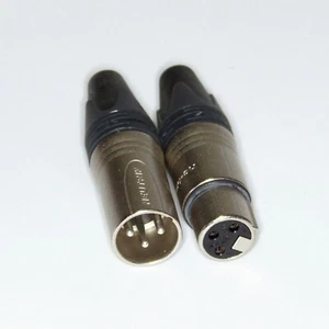 Neutrik Female XLR Audio Connectors NC3FXX & NC3MXX 3 Pin Pole Nickel Body - Picture 1 of 1