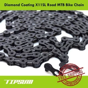 TIPSUM Diamond Coating X11SL Road MTB Bike Chain DLC Shimano SRAM CAMPAGNOLO KMC - Picture 1 of 4