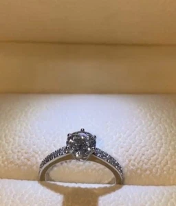 Platinum Diamond Ring 1.06ct Centre (certified Lab Created) D Colour TCW 1.16ct - Picture 1 of 12