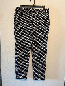 Express Women's Slim Ankle Pants Size 4 Reg Black/White - Picture 1 of 7