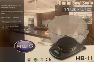 American Weigh Scale HB11 Digital Bowl Scale 11lb x 0.1oz.Black NEW - Picture 1 of 3