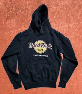 Hard Rock Cafe HOODIE Mens S SMALL Black 💥 VINTAGE USA Sweatshirt Pullover ⭐VTG - Picture 1 of 4