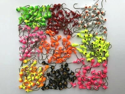 LuresPro 90 PCs combo 1/32 1/16 oz 1/8 3/16 1/4 oz Jigheads Fishing Crappie Bass - Image 1 of 4