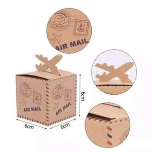 Travel Kraft Gift Boxes - Candy Boxes - Jewellery Box - Wedding Favour Box - Picture 1 of 1