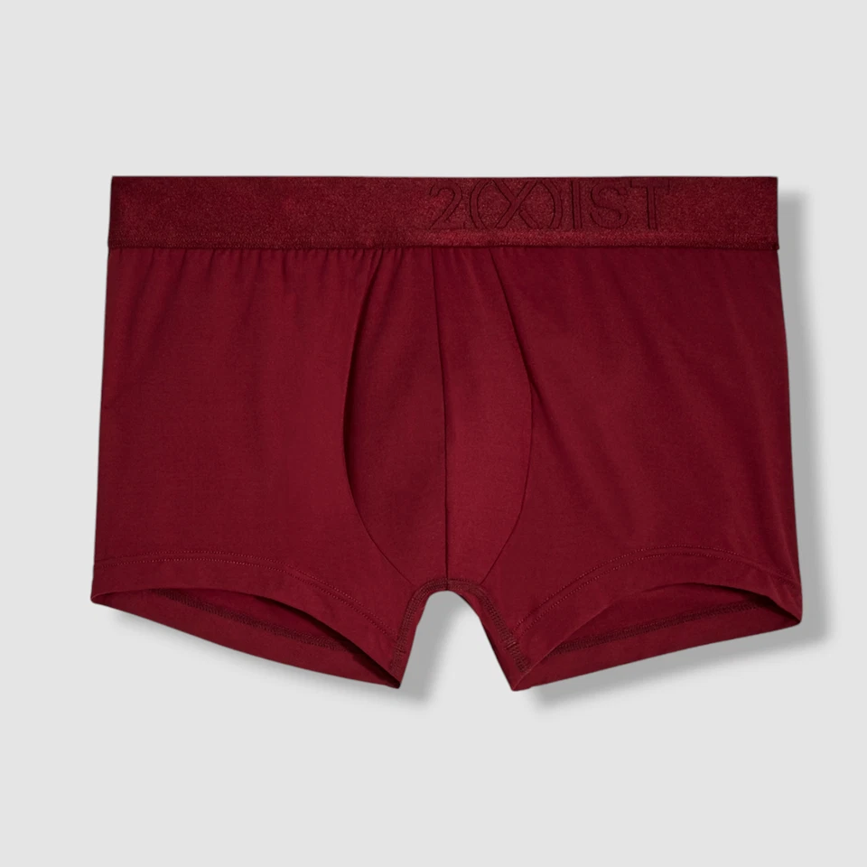 2Xist Men's Red Solid Electric No-Show Boxer Trunks Underwear Size XL
