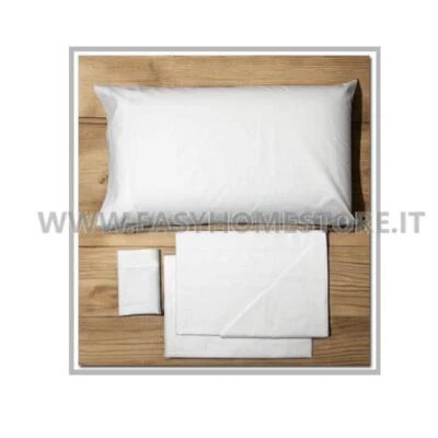 Completo letto hotel lenzuola B&B Bianco cotone forniture alberghiere BNC - Immagine 1 di 3