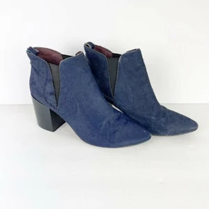 Report Signature Women's 8 Blue Calf Hair Heeled Fall Boots Pointed Toe - Picture 1 of 9