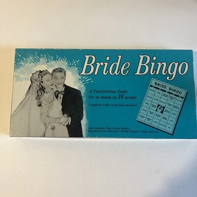 Vintage Bride Bingo Board Game Leister Game Co. Bridal Shower Complete #1027  - Image 1 of 3