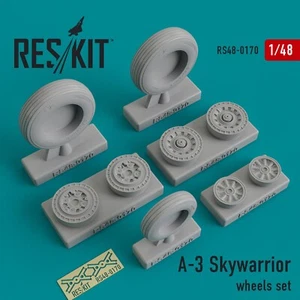 ResKit RS48-0170 Scale 1:48 A3 Skywarrior wheels set for plastic scale model kit - Picture 1 of 24