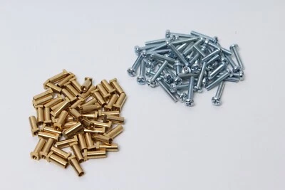 50/100 Stück Hülsenmutter Messinghülse Gewindehülse Messingmutter Schraube M3 - Bild 1 von 4