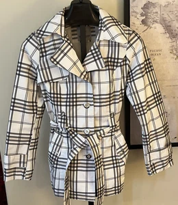 Women’s M Weather Tamer Rain Coat Short Plaid Lightweight 3 Season Packable - Picture 1 of 8