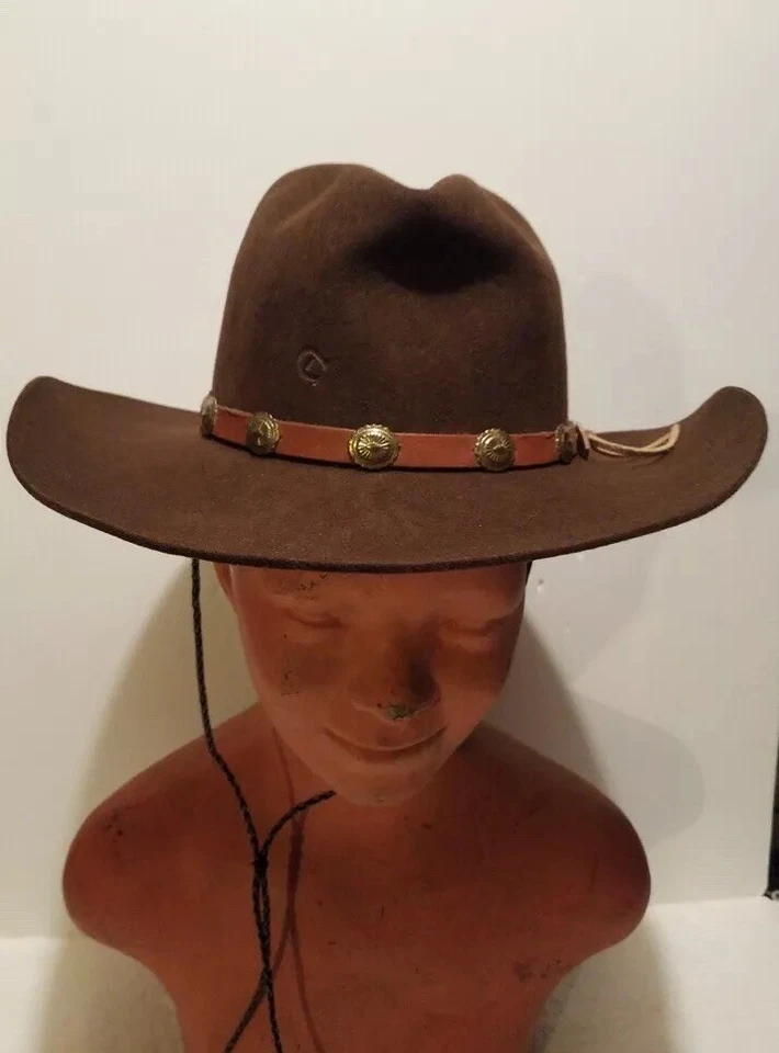 Sombrero de caballo Charlie 1 3x mezcla de piel marrón talla 6 7/8 pequeño bonito Foto 1 de 4