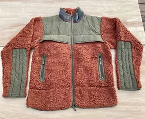 MANRESA Fleecejacke Reißverschlusstaschen Wollkragen Polyester Herren Rost Gr. XXL - Bild 1 von 8