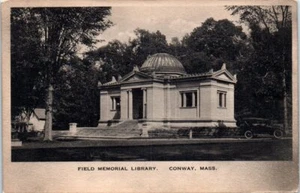 1910s MA Postcard Field Memorial Library Conway Mass Albertype Unposted - Picture 1 of 2