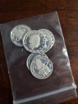 (6) 1 Gram .999 Fine Silver - Lion Of England Round - Image 1 of 4