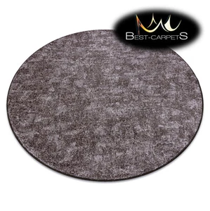 Modern original CARPETS Round "POZZOLANA" brown thick durable Best Quality Rugs - Picture 1 of 6