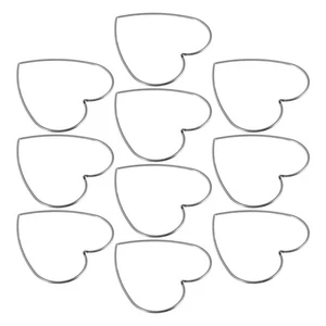  10 Stück Metall Creolen zum Basteln Herz Draht Kranz Rahmen Traumfänger Zubehör - Bild 1 von 12