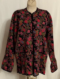 Orvis Stepp Wendejacke Damen XL geblümt leicht Bohemian Cottage - Bild 1 von 22