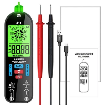 Multimètre numérique rechargeable avec voltmètre résistant au rodage C5J1 L2U7 - Photo 1/4