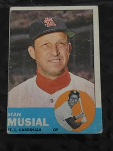 Tarjeta OC de béisbol Stan Musial 1963 Topps HOF #250 Cardenales de San Luis - Imagen 1 de 14