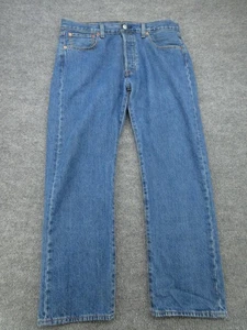 Levi's 501 Jeans Herren 34x29 Blau Denim Button Fly Straight Leg Original Fit - Bild 1 von 13