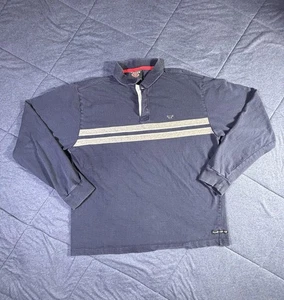 Vintage Y2K Plugg Kragen blau Langarm Freizeithemd Herren Größe Large - Bild 1 von 10
