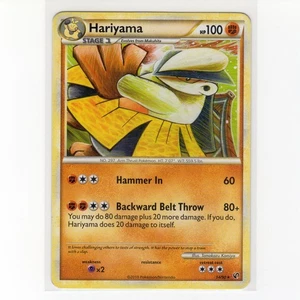 Pokémon TCG Hariyama 14/90 HGSS Unerschrocken Regular Rare Karte EN-MP 2010 - Bild 1 von 3